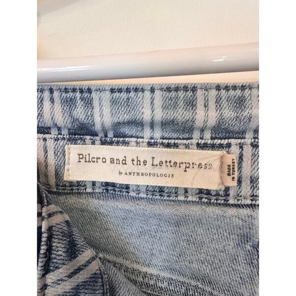 Anthropologie Pilcro High-Rise Striped Acid Wash Slim Jeans Pants Size 29 - Picture 6 of 9